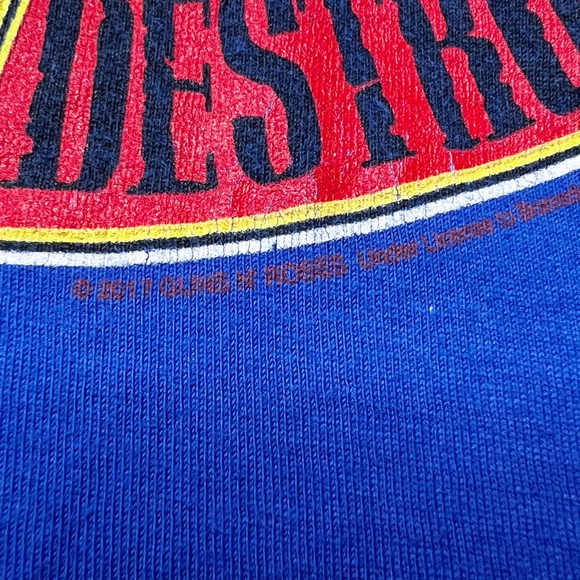 Guns N Roses Appetite for Destruction Cross Graphic T-Shirt Royal Unisex Sz M - Picture 6 of 8